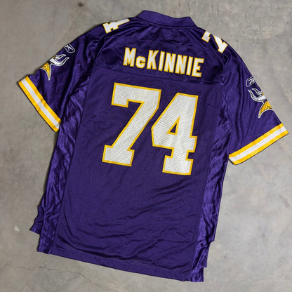 Vintage Reebok Vikings McKinnie Jersey Mens M Purple NFL 74