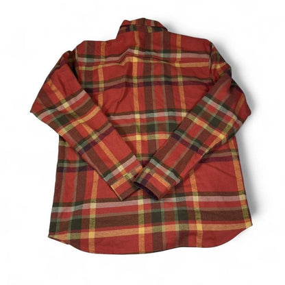 Columbia Plaid Flannel Button Up Shirt Red Green Mens L