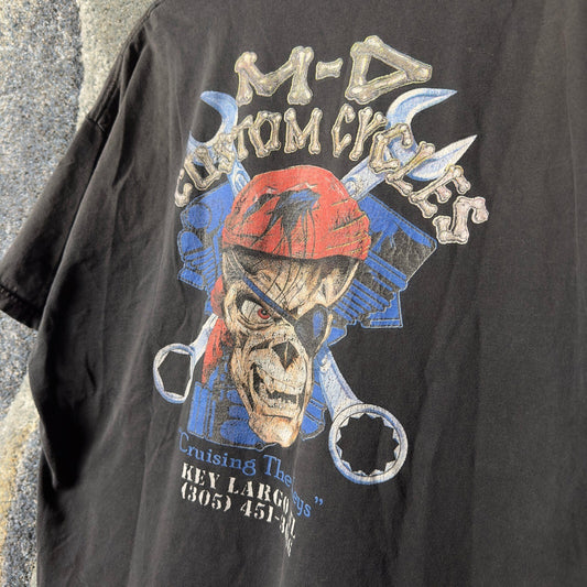 Vintage M-D Custom Cycles T-Shirt Mens 2XL Key Largo Florida