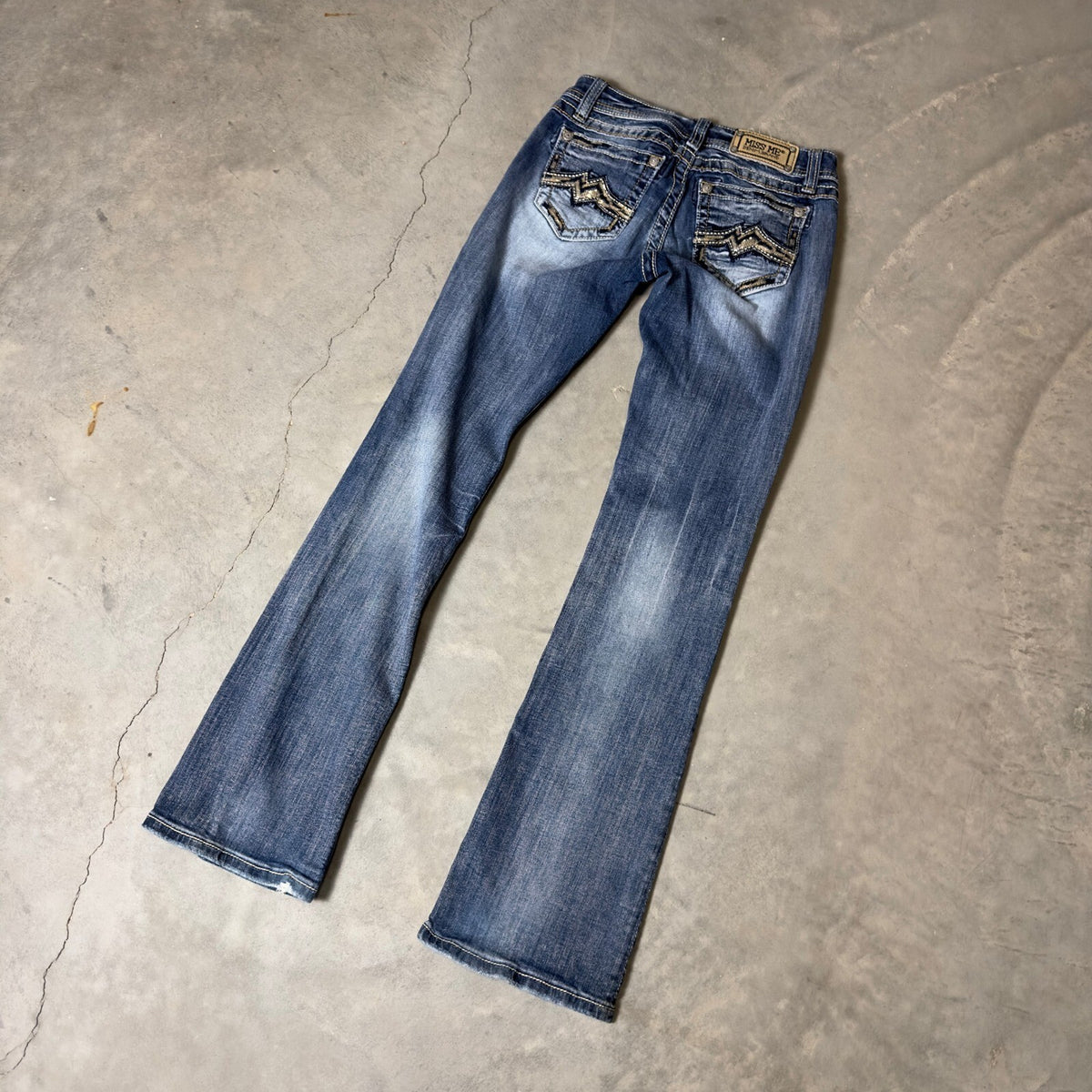 Vintage Y2K Miss Me Relaxed Bootcut Jeans Womens 26 Blue