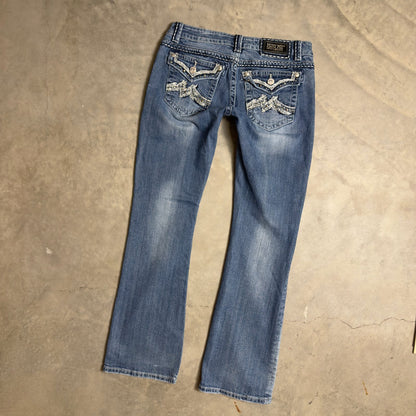 Miss Me Easy Boot Jeans Womens 29 Embroidered