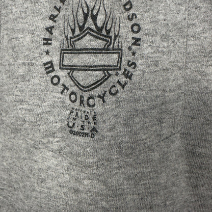 Vintage 2002 Harley Davidson Long Sleeve Tee Womens 2X Grey