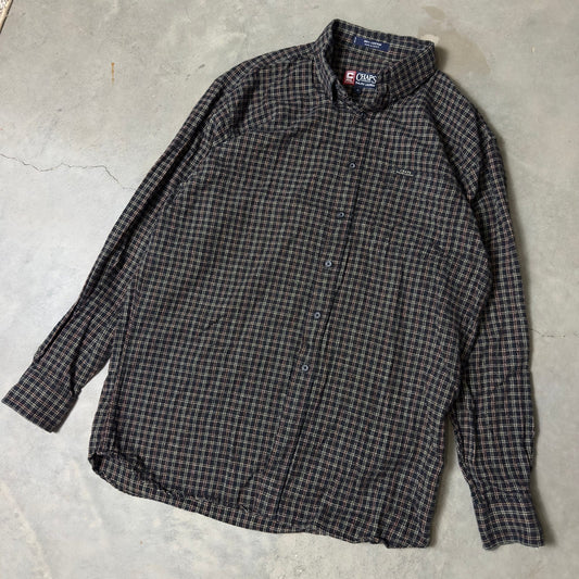 Chaps Ralph Lauren Plaid Shirt Mens M Cotton