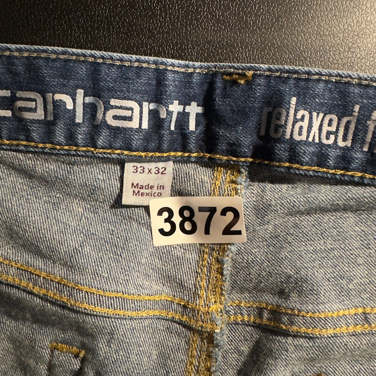 Carhartt Relaxed Fit Jeans Mens 33x32 Dark Wash Denim