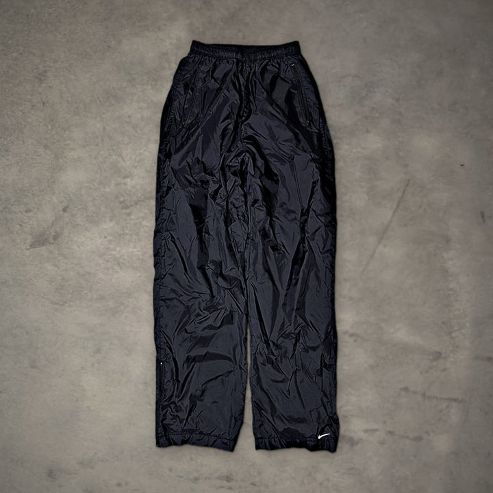 Vintage Nike Windbreaker Pants Womens S Black Baggy