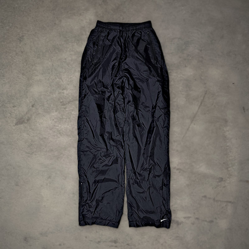 Vintage Nike Windbreaker Pants Womens S Black Baggy