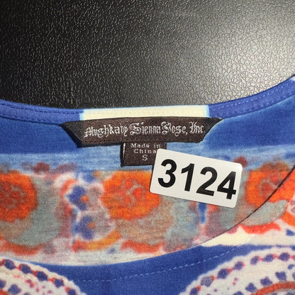 Vintage Hughbaby Sienna Rose Tunic Womens Small Blue Paisley