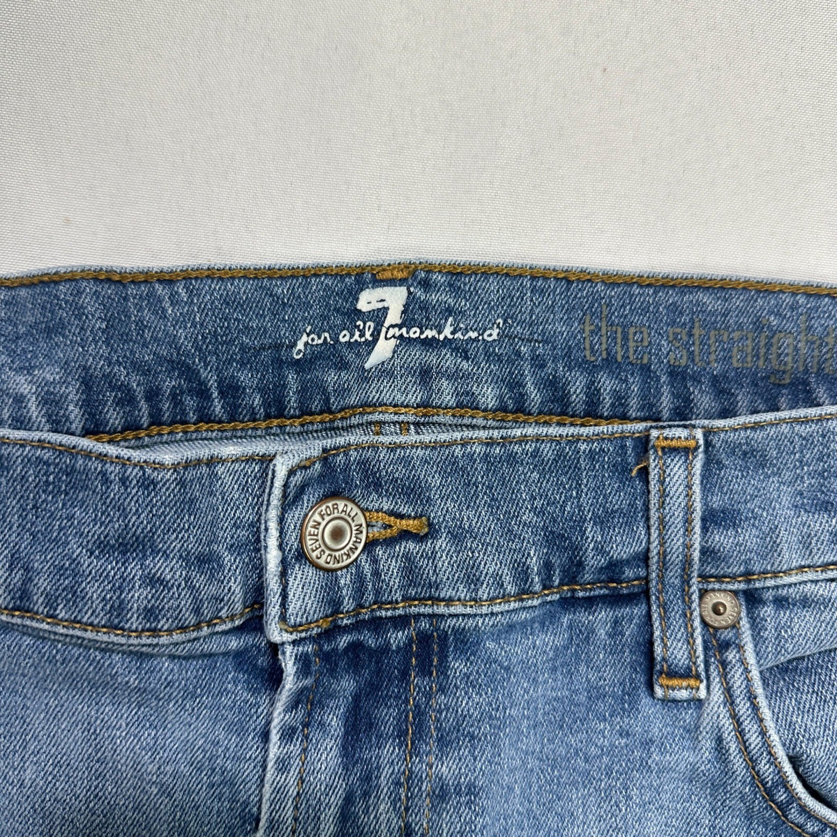 7 For All Mankind The Straight Jeans 36x30 Light Wash