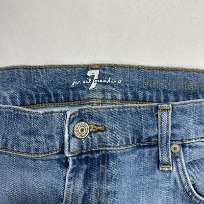 7 For All Mankind The Straight Jeans 36x30 Light Wash