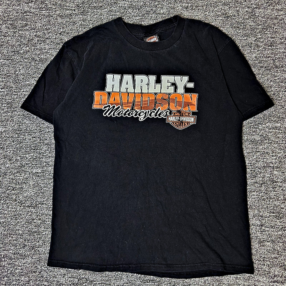 Harley Davidson Motorcycles Fargo ND Tee Mens L Black Biker
