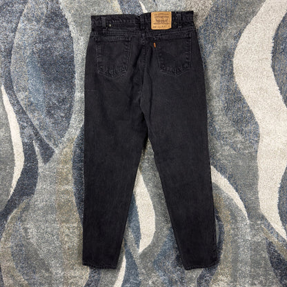 Vintage Levis 550 Orange Tab Jeans Mens 34x34 Black Relaxed