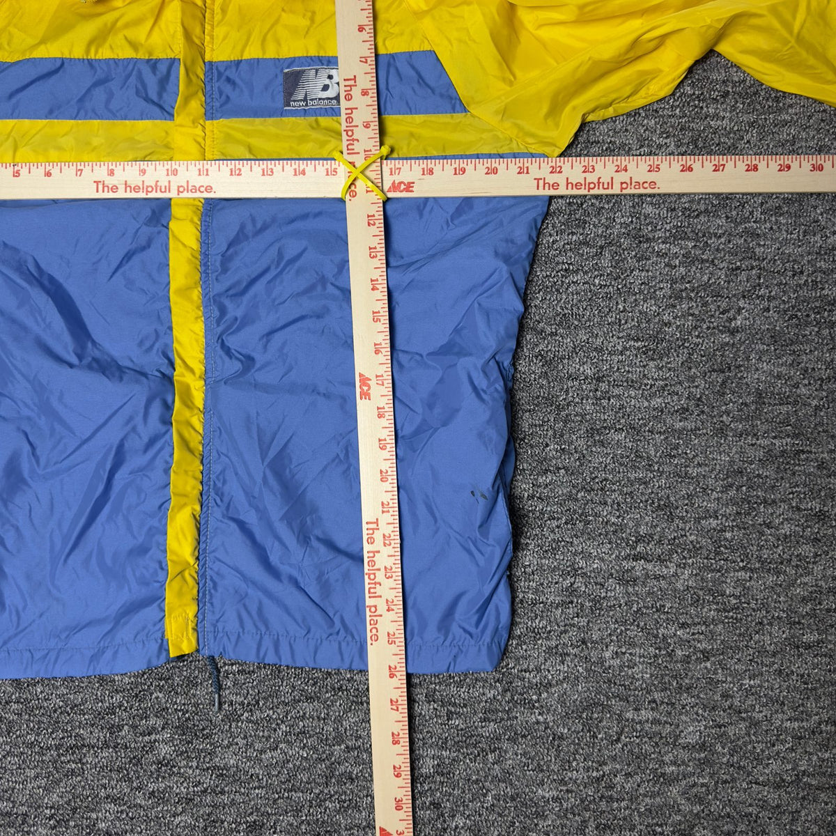 Vintage New Balance Windbreaker Jacket Mens L Yellow Blue