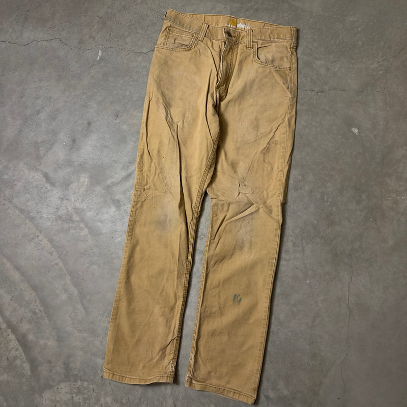 Carhartt Relaxed Fit Pants Mens 30x32 Tan Baggy Workwear