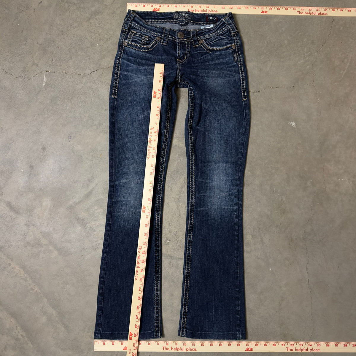 Silver Jeans Aiko Slim Bootcut Womens 26x33 Dark Wash