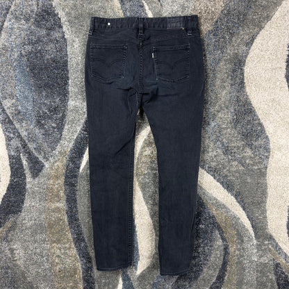 Levis 531 Low Skinny Jeans Womens 6L W28 Faded Black Grunge