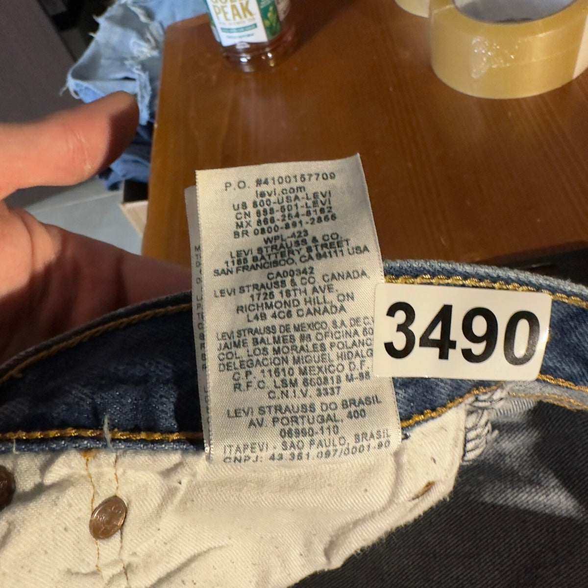 Vintage Y2K Levi's 501 Original Fit Jeans Mens 33x36 Blue