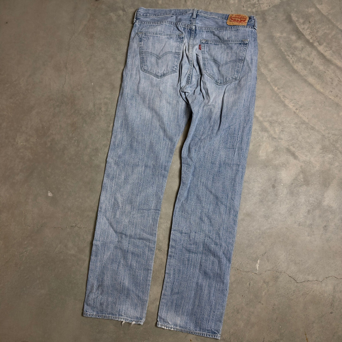 Levi's 501 Original Fit Jeans Mens 36x36 Light Wash Blue Baggy Denim Streetwear