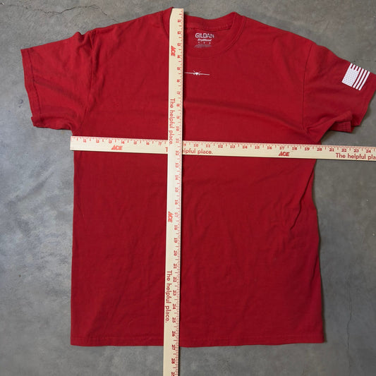 Happy Hooligans Drone Squadron Military Tee Mens M Red