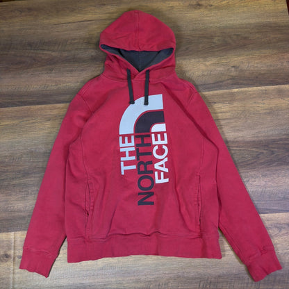 The North Face Pullover Hoodie Red Graphic Logo Streetwear