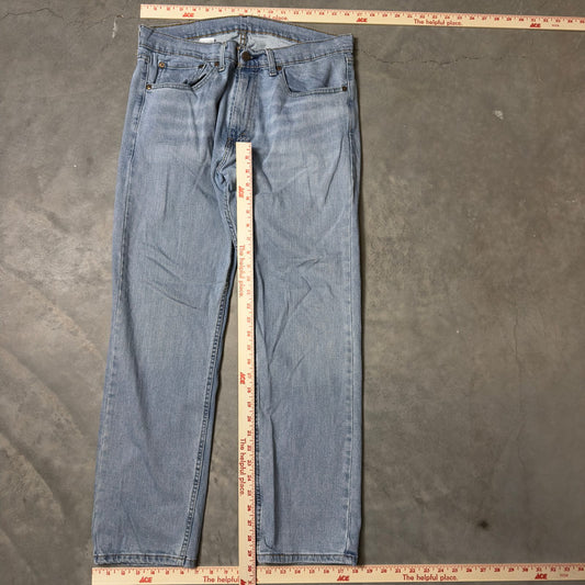 Levi's 505 Regular Jeans Mens 34x29 Light Wash Classic