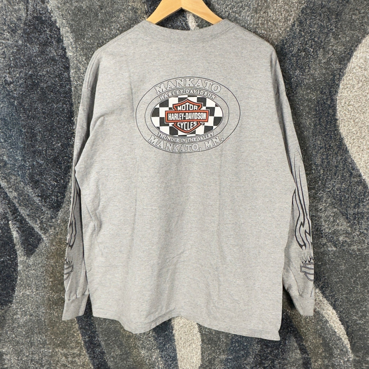 Vintage 2002 Harley Davidson Long Sleeve Tee Womens 2X Grey