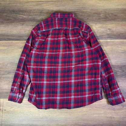 Eddie Bauer Red Plaid Flannel Shirt Men's XL
