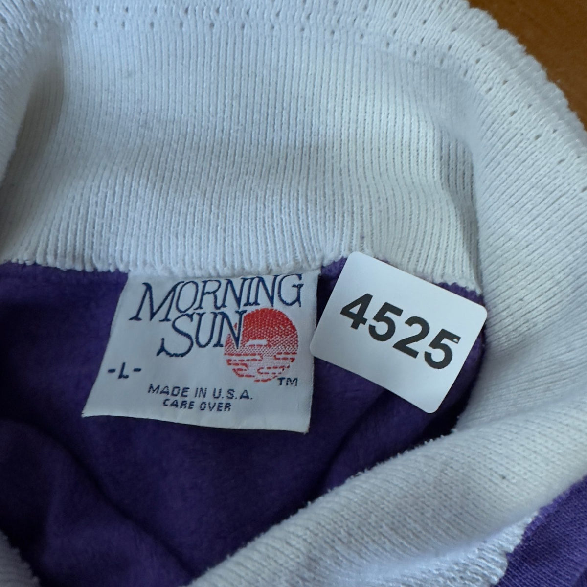 Morning Sun Pansy Floral Collared Sweatshirt Purple L Boho