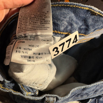 Levi's 501 Button Fly Jeans Mens 30x30 Medium Wash Worn In