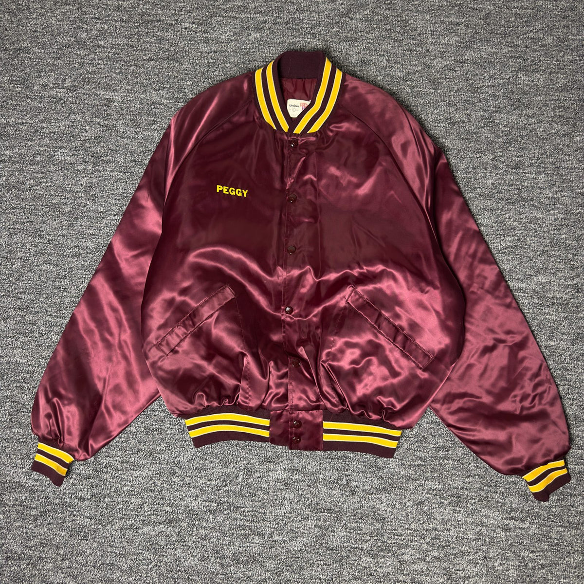 King Louie Wihlm Transit Satin Bomber Jacket Mens L Maroon