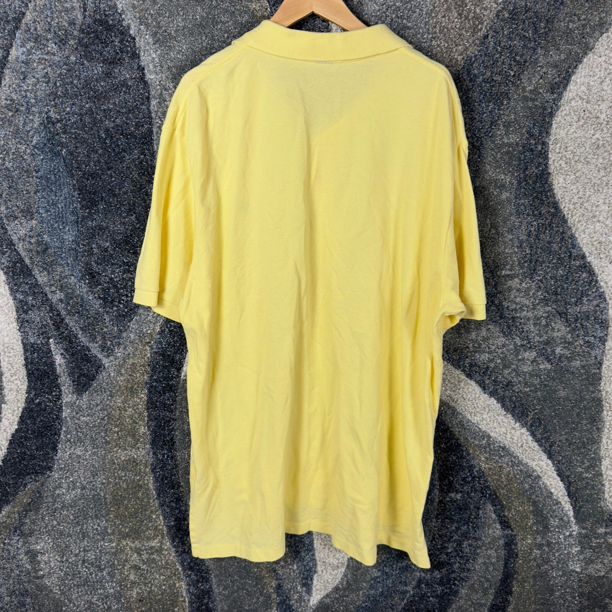 Polo Ralph Lauren Pique Polo Shirt Mens 2XL Yellow Navy Pony