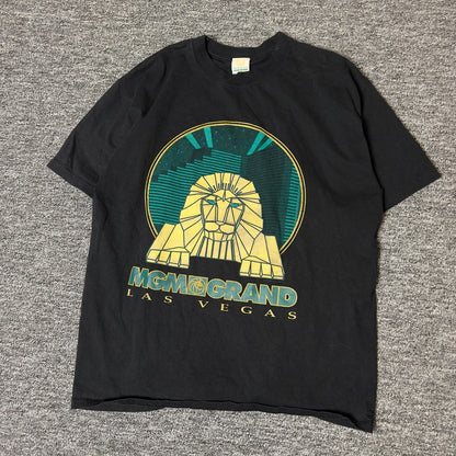 Vintage 1993 MGM Grand Las Vegas Lion Tee Large Black Casino