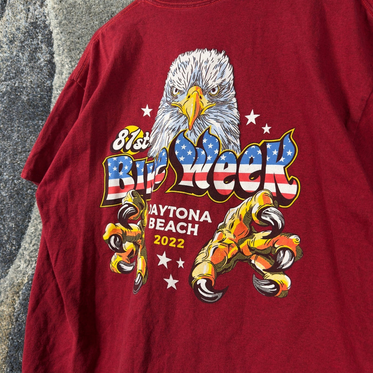 Daytona Beach 81st Bike Week 2022 T-Shirt Mens XL Red Eagle