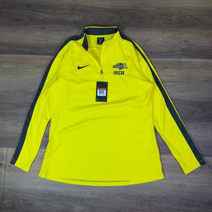 NWT Nike Dri-FIT NDSU Soccer Quarter Zip Womens L Yellow