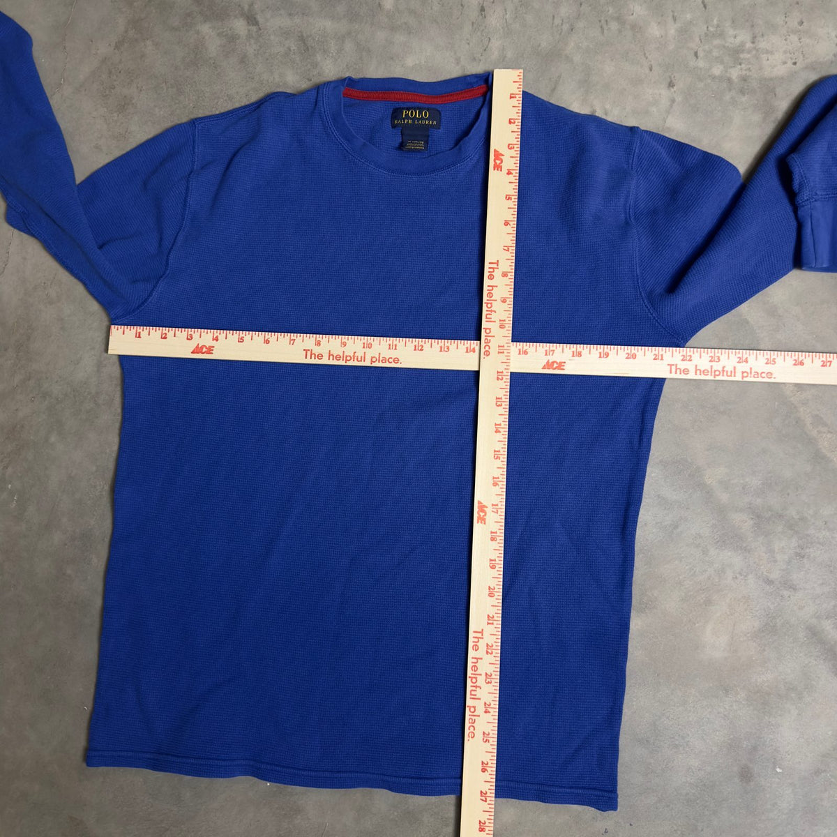 Polo Ralph Lauren Blue Long Sleeve Thermal Tee XL