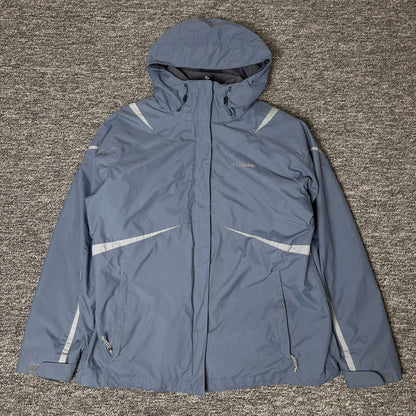 Columbia Interchange Hooded Jacket Womens L Blue Gorpcore