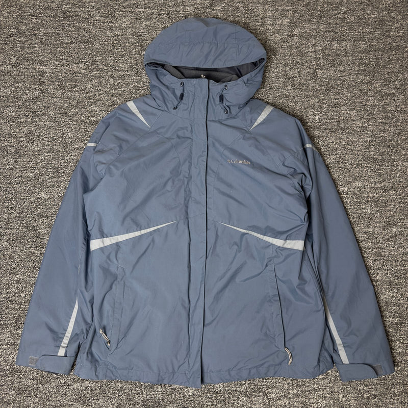 Columbia Interchange Hooded Jacket Womens L Blue Gorpcore