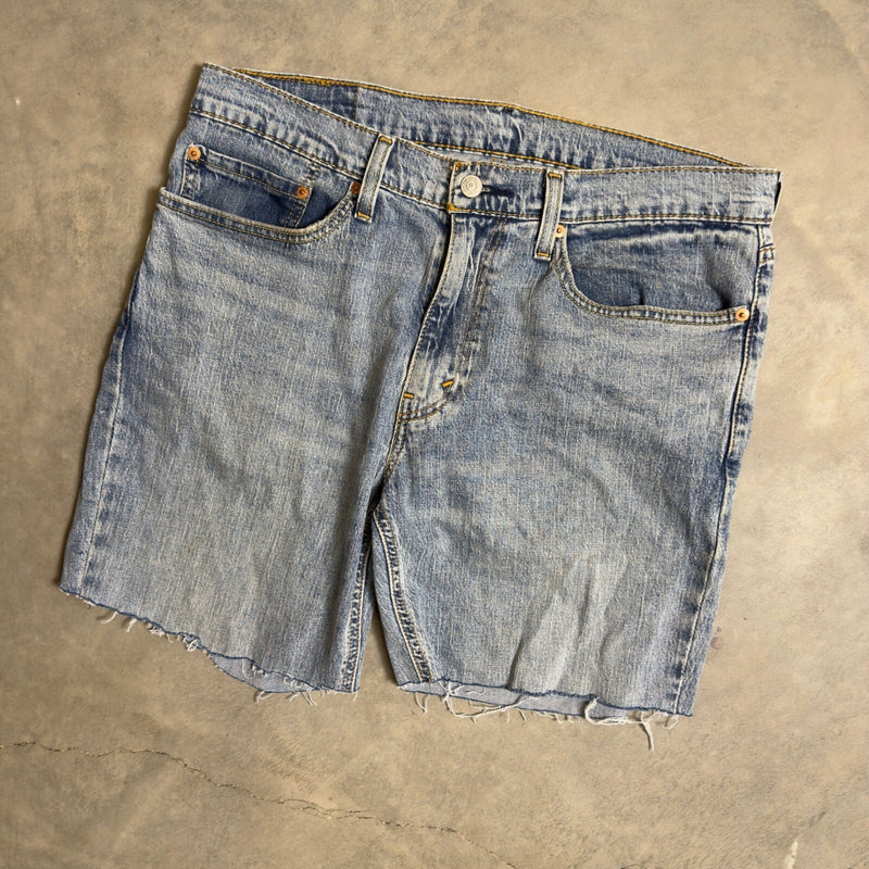 Levi's 541 Denim Shorts Mens 34 Light Blue Baggy Jorts