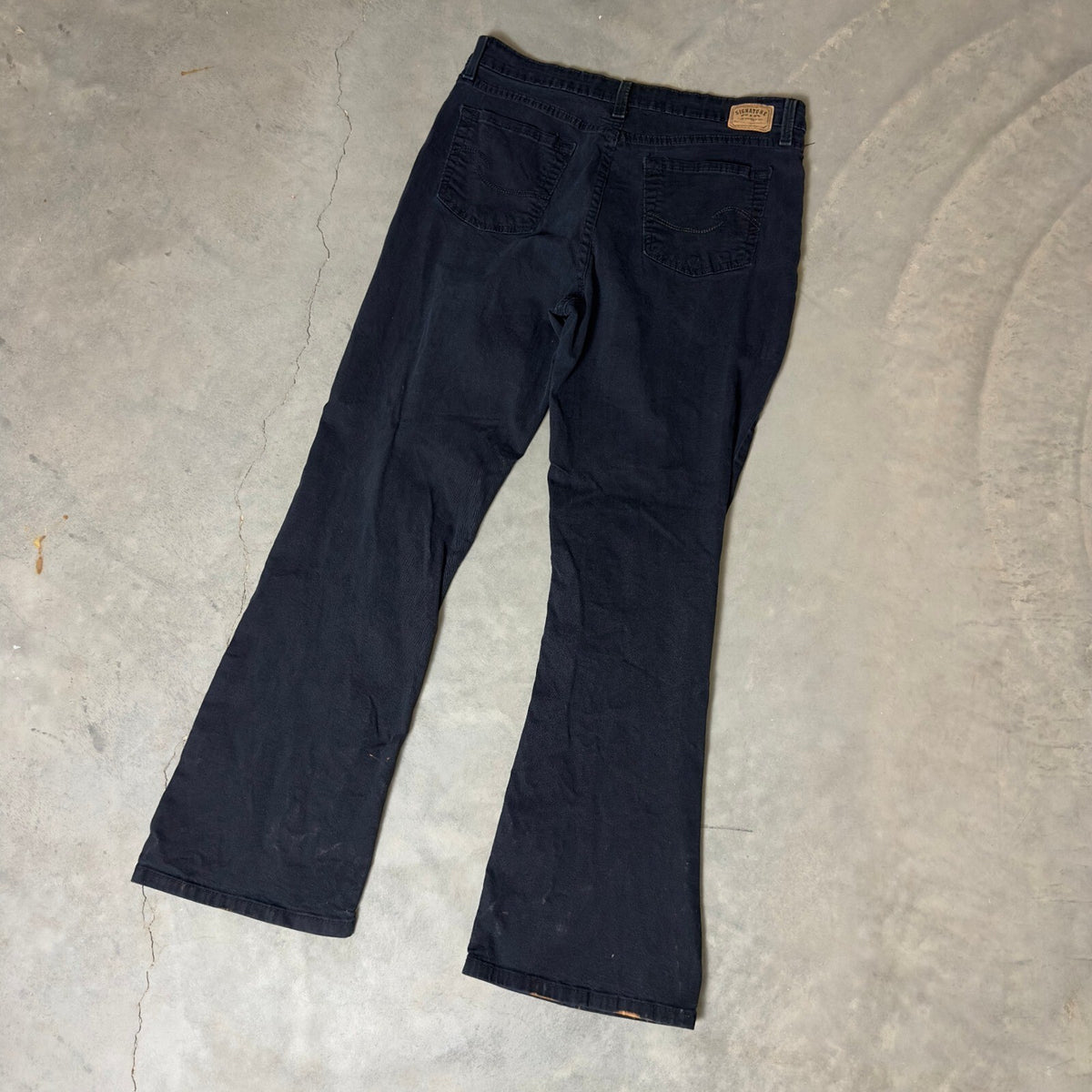 Signature Levi Strauss Bootcut Jeans Womens 14M Black Baggy