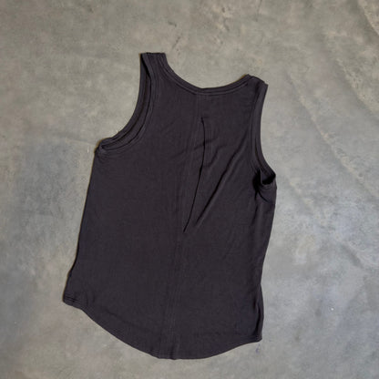 Athleta Ribbed Back Cutout Tank Top Womens XXS Gray Casual