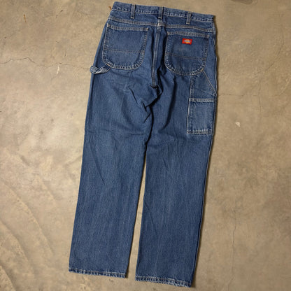 Dickies Carpenter Jeans Mens 34x34 Relaxed Fit Dark Wash