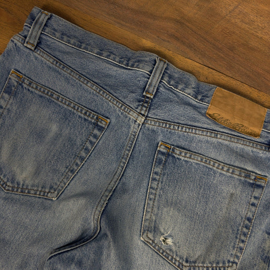 Eddie Bauer Straight Distressed Jeans Mens 35x32 Light Wash