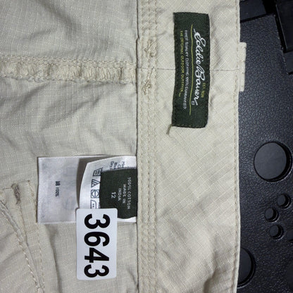 Eddie Bauer Cargo Shorts Womens 10 Beige Hiking