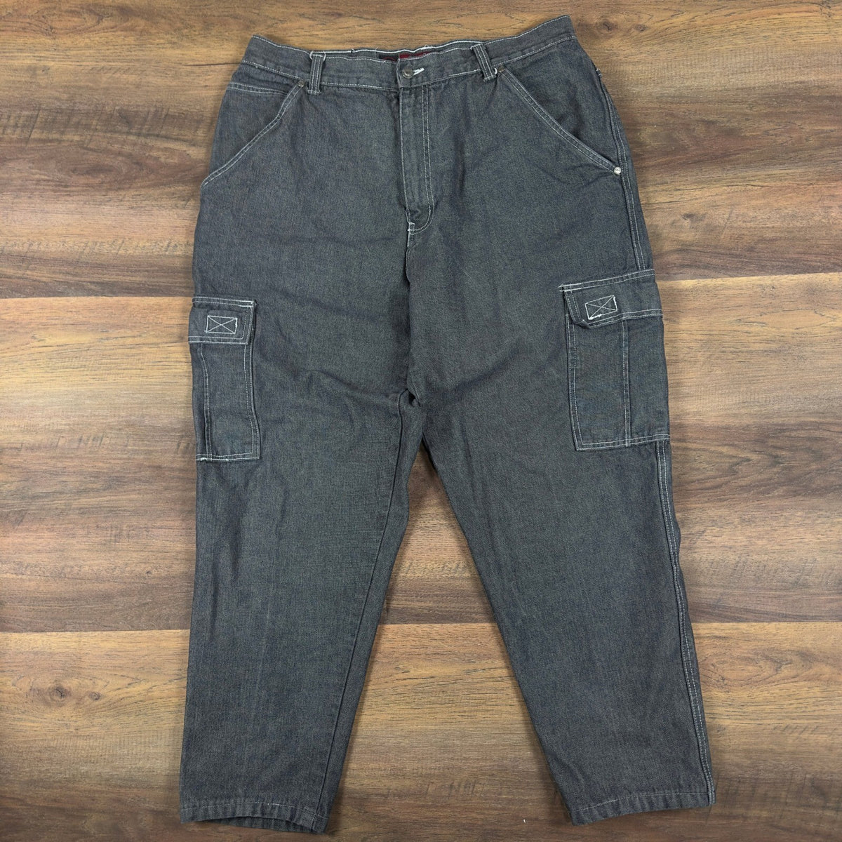 Y2K Webs Jeans Revolution Cargo Pants Mens 40x32 Gray Baggy