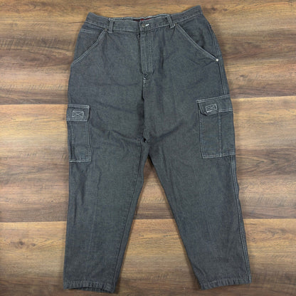 Y2K Webs Jeans Revolution Cargo Pants Mens 40x32 Gray Baggy