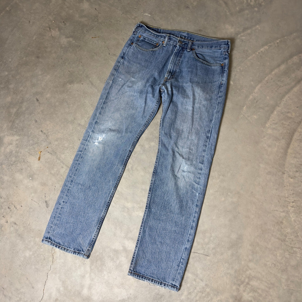 Levis 505 Regular Fit Jean Men 34x32 Blue Straight Leg Denim