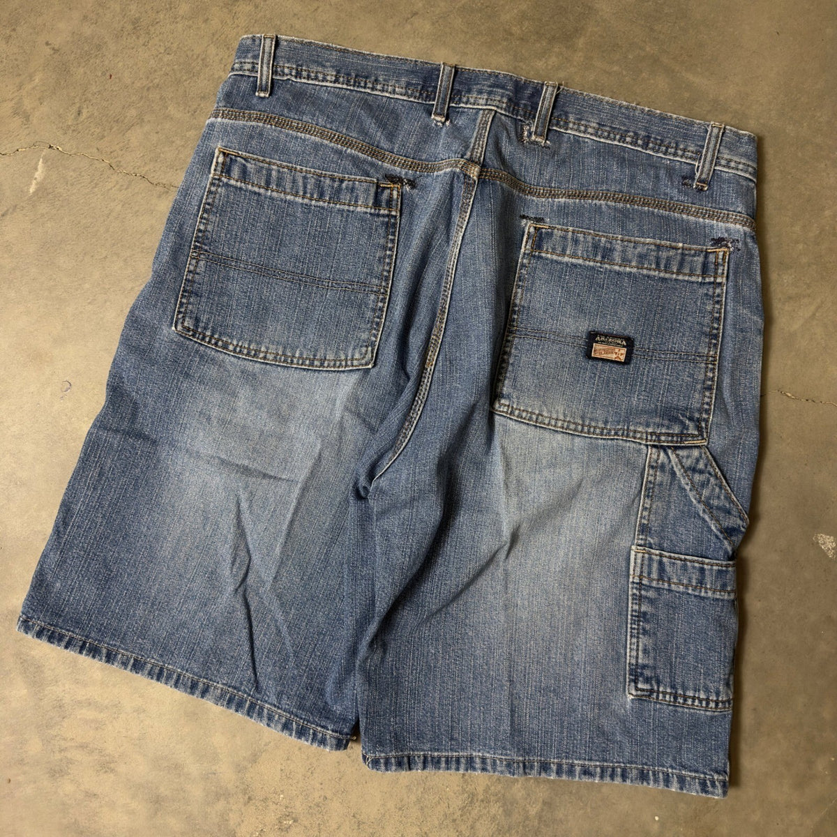 Vintage Y2K Arizona Carpenter Denim Shorts Mens 36 Baggy