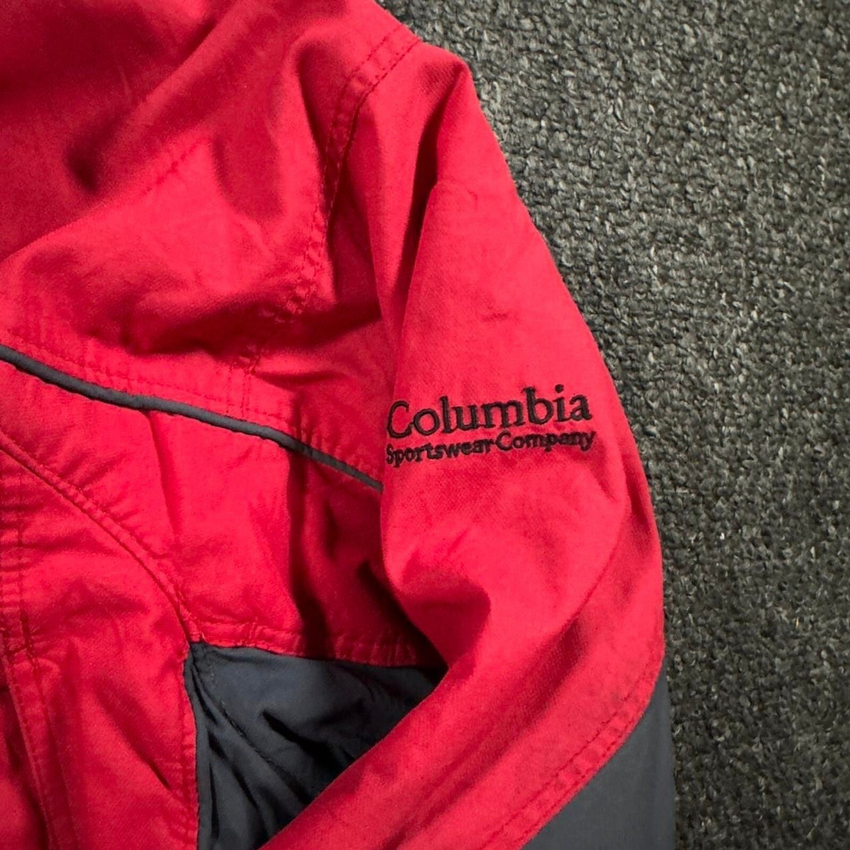 Columbia Core Interchange Jacket Women XL Red Gray Fleece Lined Winter Coat