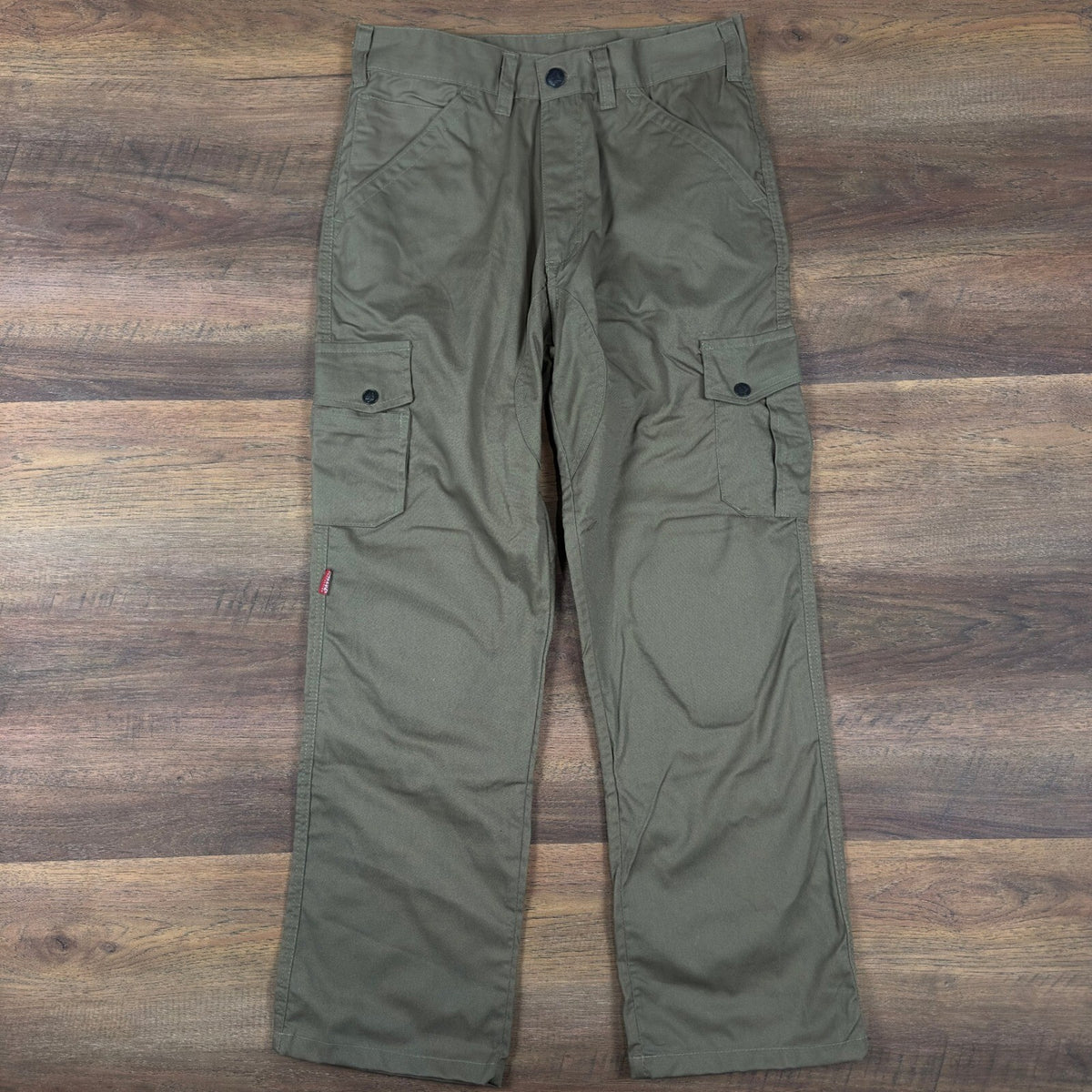Woodland Workwear Cargo Pants Mens 32x30 Olive Baggy Utility
