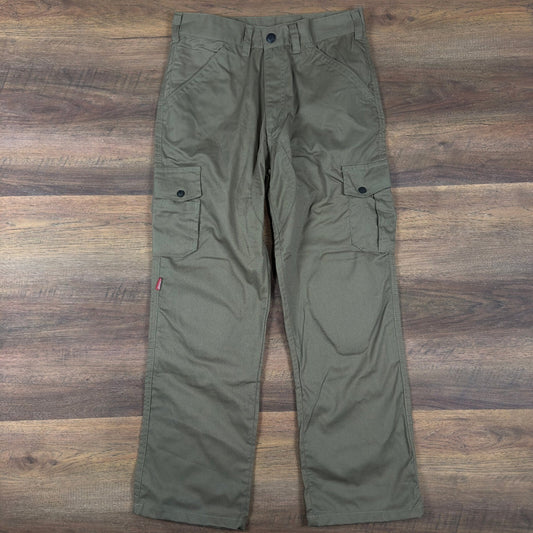 Woodland Workwear Cargo Pants Mens 32x30 Olive Baggy Utility