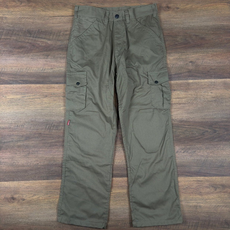 Woodland Workwear Cargo Pants Mens 32x30 Olive Baggy Utility